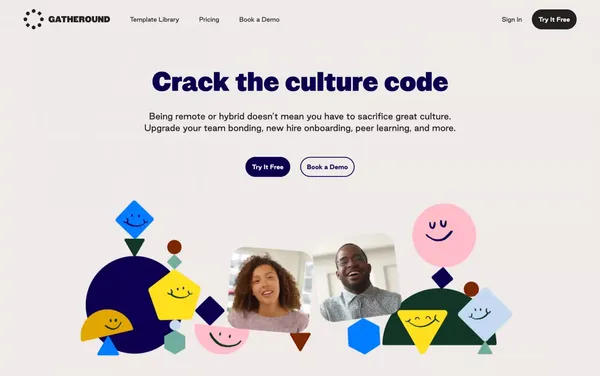 Gatheround — Crack the culture code - Landing design inspiration