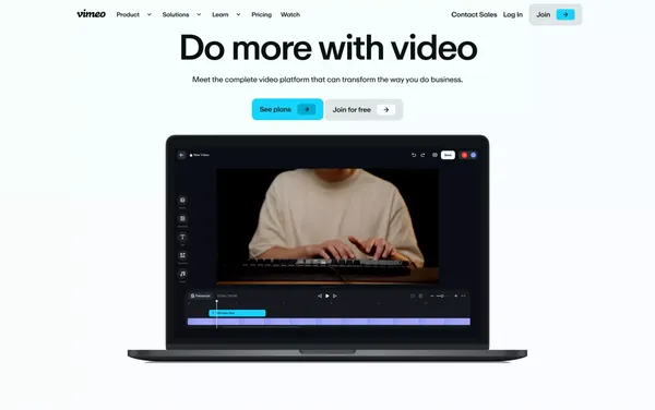 Vimeo AI-Powered Video Platform - Landing design inspiration