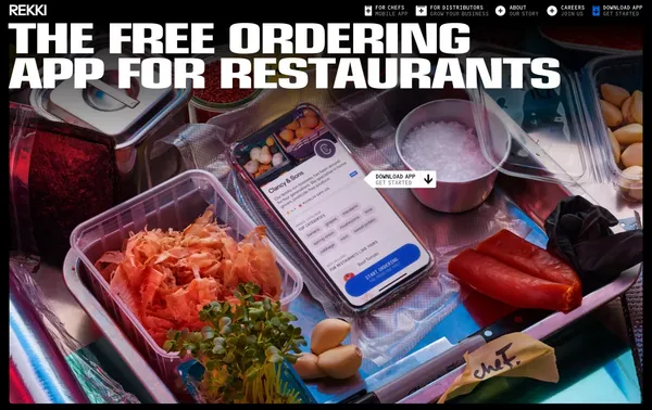 REKKI – The Free Ordering App for Chefs - Landing design inspiration