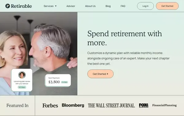 Spend Retirement With More | Retirable - Landing design inspiration
