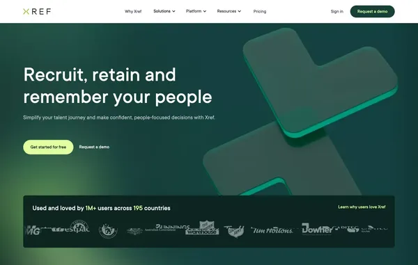 Xref | Most trusted online employment checking platform - Landing design inspiration