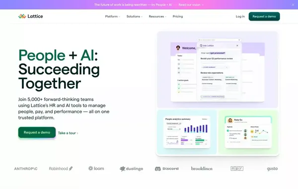Lattice | The HR platform that people love - Landing design inspiration