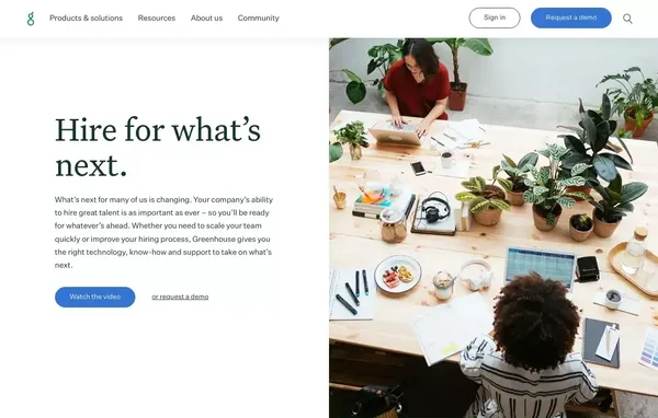 Bewerbermanagementsystem und Recruiting-Software | Greenhouse - Landing design inspiration