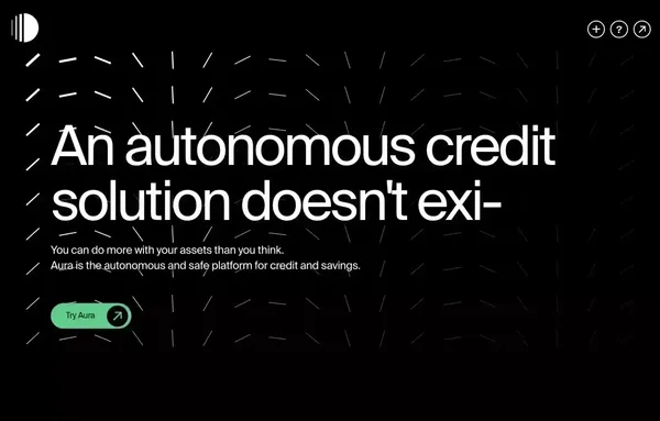 Aura | Autonomous credit and savings alternative - Landing design inspiration