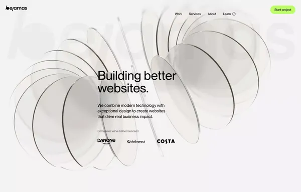 Bejamas: Building better websites - Landing design inspiration