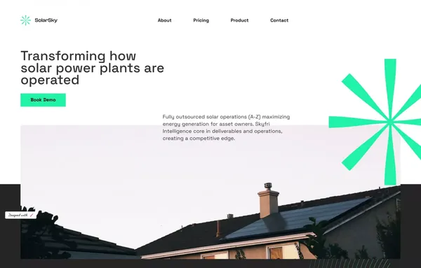 Solar Sky - Landing design inspiration