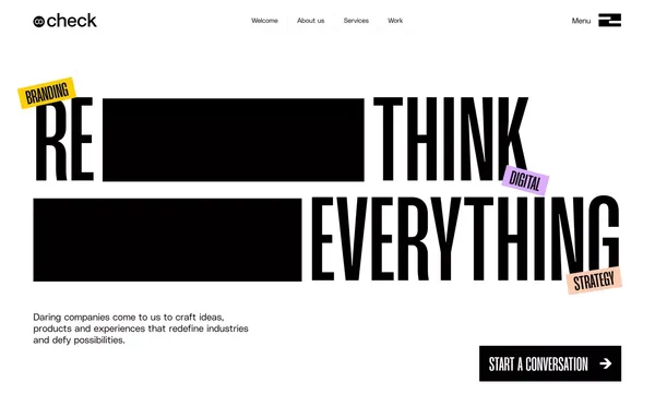 Check | Unconventional Design Company - Landing design inspiration