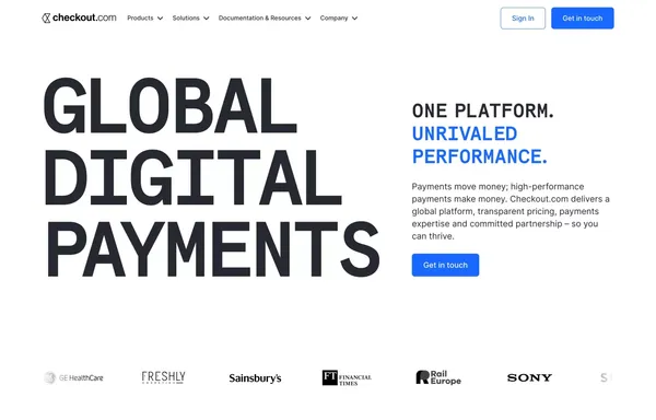 Payment services to power your performance | Checkout.com - Landing design inspiration
