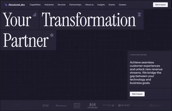 AbsoluteLabs - Landing design inspiration