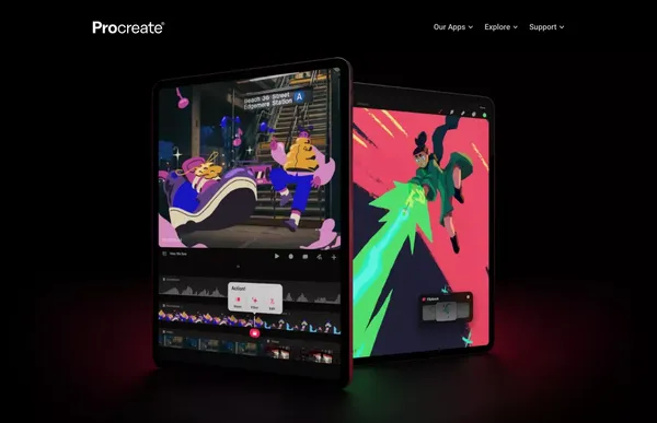 Procreate® – Sketch, Paint, Create. - Landing design inspiration