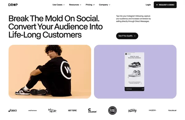 Drop - Social Commerce Platform - Landing design inspiration