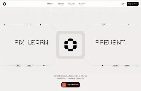 PlayerZero - Landing design inspiration