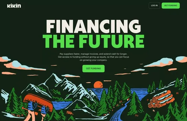 Kikin - Landing design inspiration