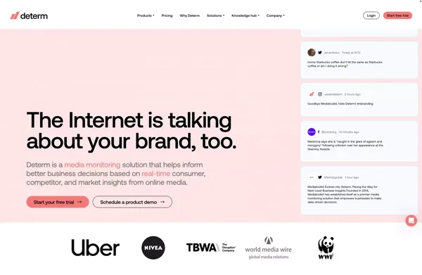 Determ - Landing design inspiration