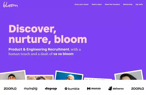 bloom - Landing design inspiration