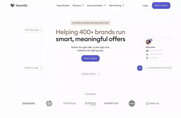 Gocertify | Reward Management Platform for Retailers - Landing design inspiration