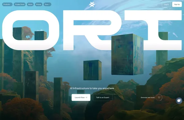 AI Infrastructure to take you anywhere - Landing design inspiration