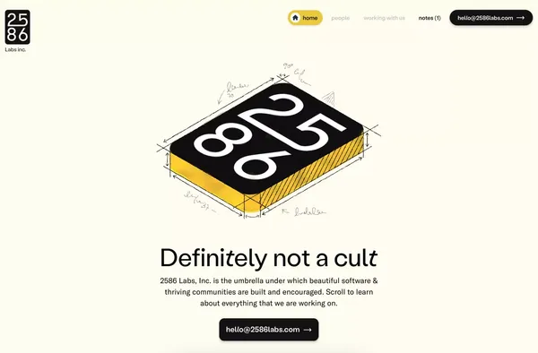 2586 Labs, Inc. - Landing design inspiration