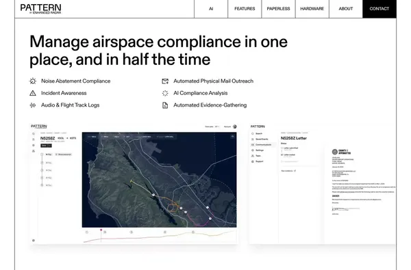 Pattern | Enhanced Radar - Landing design inspiration