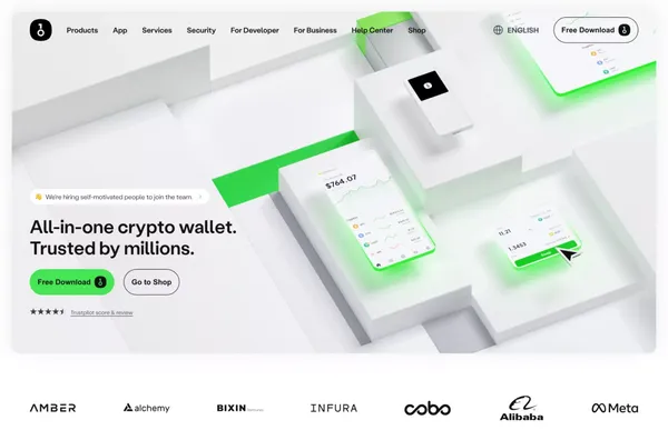 OneKey Wallet | All-in-one crypto wallet trusted by millions. - Landing design inspiration