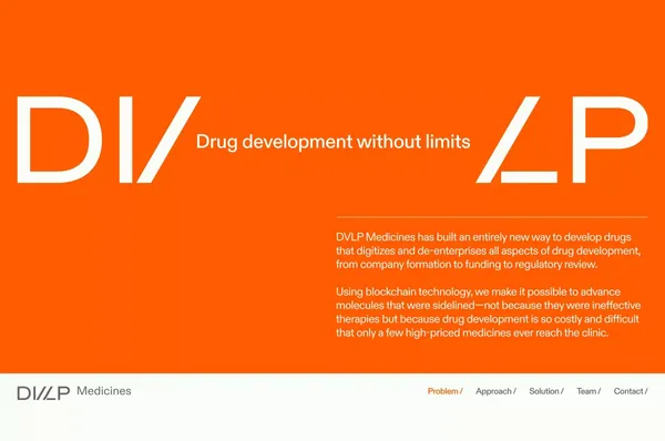 DVLP Medicines - Landing design inspiration