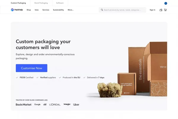 Packhelp | Custom Packaging, Design & Order Online - Landing design inspiration