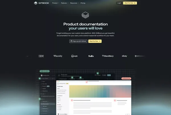 GitBook - Landing design inspiration