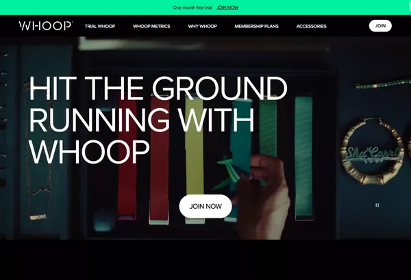 WHOOP | Unlock Your Potential - Landing design inspiration