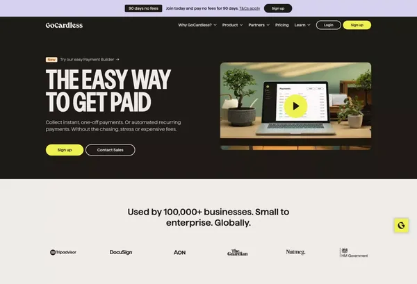Online Payment Processing Solution | GoCardless - Landing design inspiration