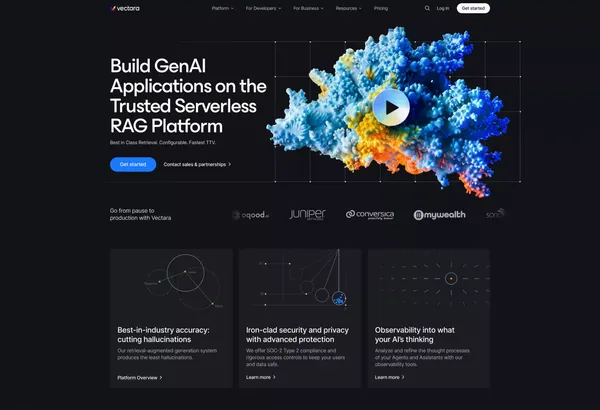 The AI Agent and Assistant platform for enterprises - Landing design inspiration