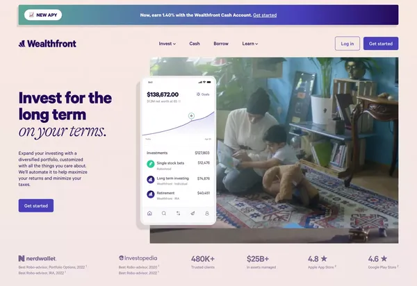 Invest for the long term on your terms | Wealthfront - Landing design inspiration