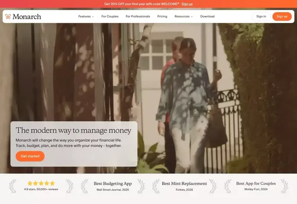 Track, budget, plan, and do more with your money | Monarch Money - Landing design inspiration
