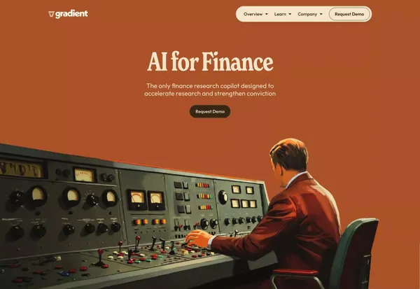 Gradient: AI for Investors - Landing design inspiration