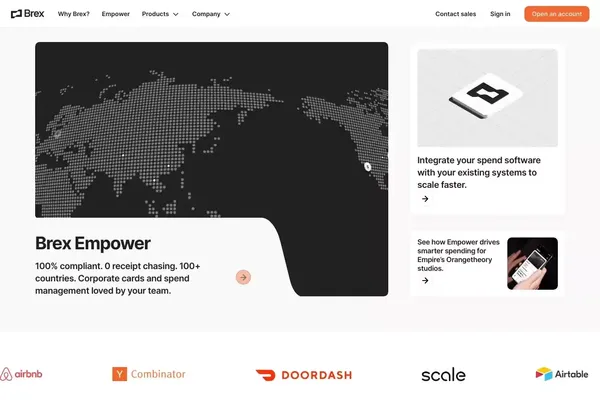 Finance for fast-growing companies | Brex - Landing design inspiration