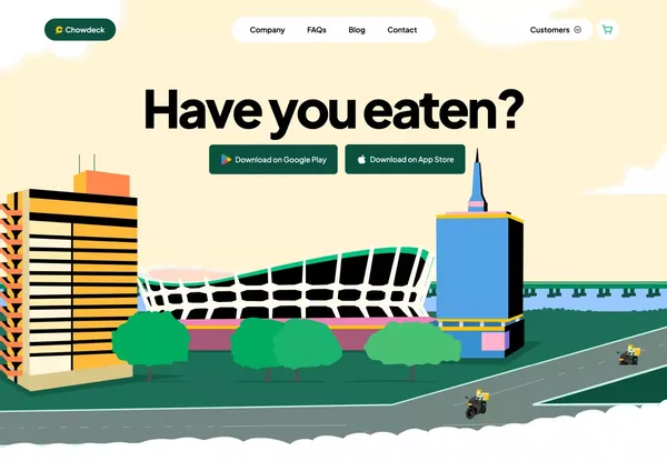 Chowdeck Logistics | Order Food & Drinks from Restaurants near you | Fast Delivery - Landing design inspiration