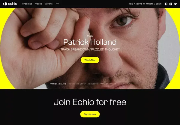 Echio | Experience. Exchange. Support. - Landing design inspiration