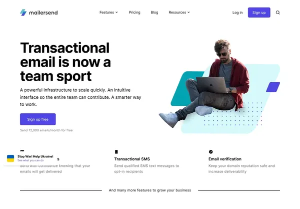 Transactional email service that delivers    -        MailerSend - Landing design inspiration