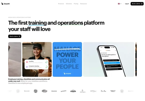 Bounti: Employee Training and Operations Platform - Landing design inspiration
