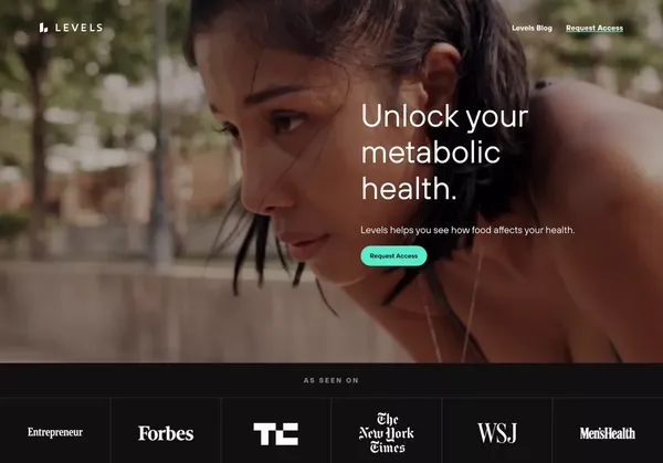 Levels - Metabolic Fitness Program - Landing design inspiration