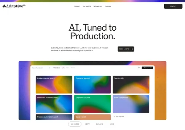Adaptive ML - Landing design inspiration