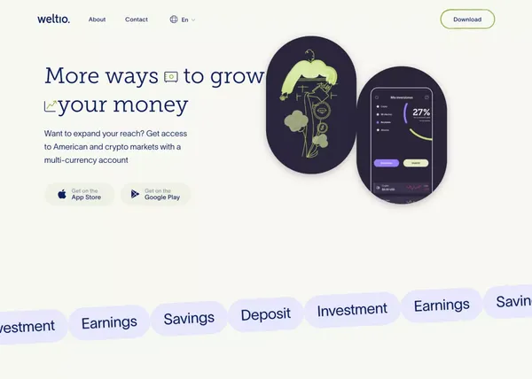 Homepage - Weltio - Landing design inspiration
