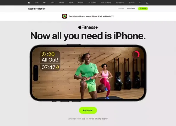 Apple Fitness+ - Apple - Landing design inspiration