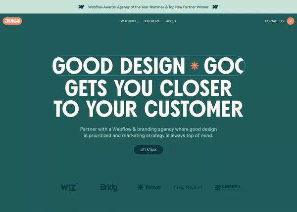 Webflow Agency, Branding & Web Design in Orlando, FL - Landing design inspiration