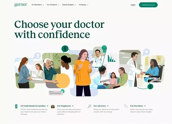 Doctor Quality Analytics | Garner Health - Landing design inspiration