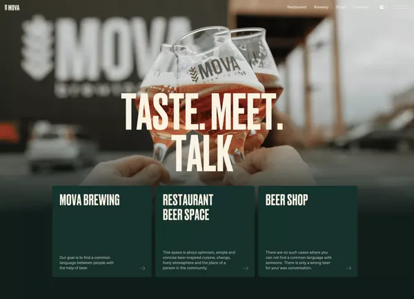 MOVA beer - Landing design inspiration