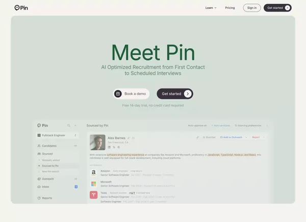 Pin • Revolutionize Recruitment - Landing design inspiration