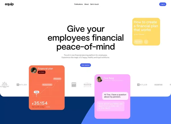 Equip | The all-in-one financial planning platform for employees - Landing design inspiration