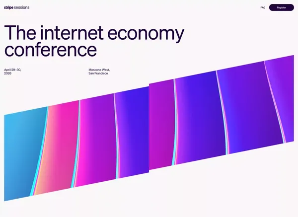 Stripe Sessions 2026 | The global internet economy conference - Landing design inspiration
