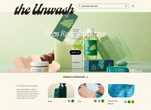 The Unwash | People Before Products - Landing design inspiration