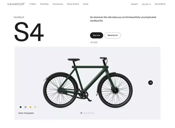VanMoof S4 | VanMoof - Landing design inspiration